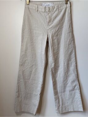 Frank & Eileen Wexford linen blend pants light tan beige color.